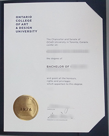 OCAD University diploma certificate