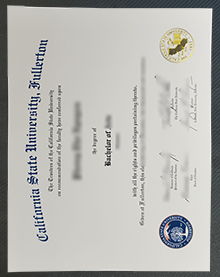 CSUF diploma certificate