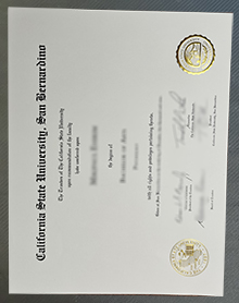 CSUSB diploma certificate