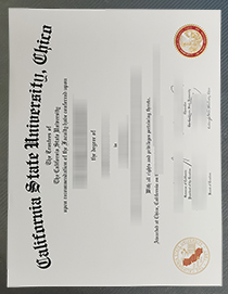 Chico State diploma certificate