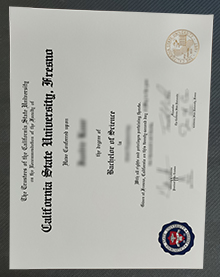 Fresno State diploma certificate