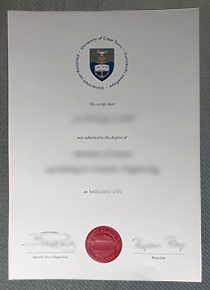 University of Cape Town degree certificate