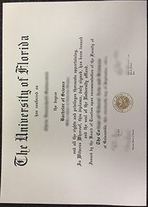 University of Florida diploma certificate