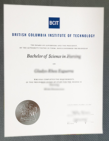 BCIT degree certificate