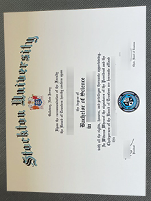 Stockton University diploma certificate