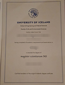 University of Iceland diploma