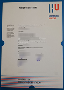 Hogeschool Utrecht diploma certificate