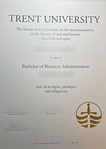 Trent University degree certificate