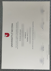 University of Nicosia diploma sample