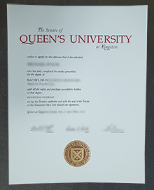 Queen's University degree certificate