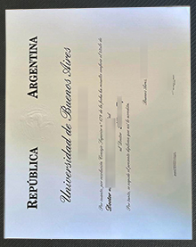 University of Buenos Aires diploma sample