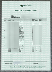 Victoria University of Wellington transcript