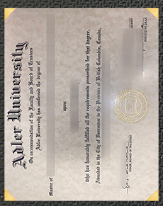 Adler University diploma sample