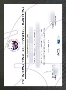 ESEI International Business School diploma