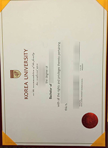 Korea University degree certificate