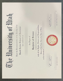 University of Utah diploma certificate