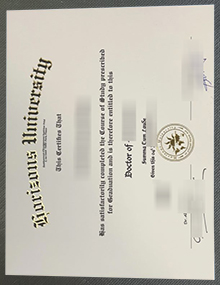 Horizons University diploma certificate