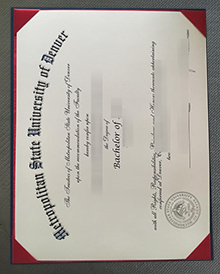 MSU Denver diploma certificate