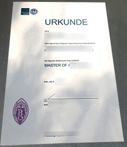 Universität zu Köln Urkunde