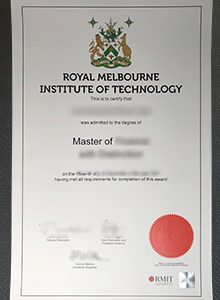 RMIT University degree certificate