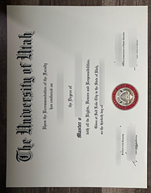 University of Utah diploma certificate