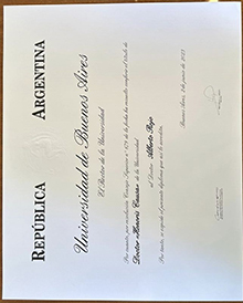 University of Buenos Aires diploma