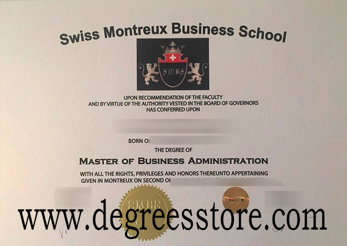 Montreux Business University Degree Certificate