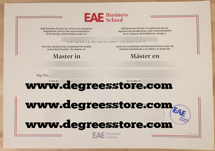 EAE Business School diploma