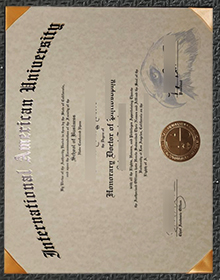 International American University (IAU) diploma Sample