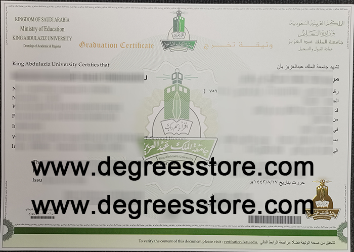 King Abdulaziz University diploma