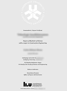 Linköping University degree certificate