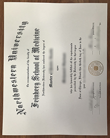 Northwestern University degree certificate