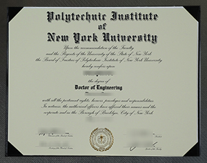 Polytechnic Institute of New York University diploma sample