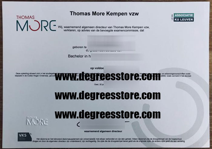 Thomas More Kempen vzw Diploma