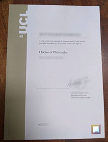 UCL degree certificate