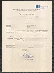 Universität Klagenfurt diploma