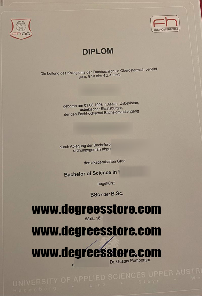 University of Applied Sciences Upper Austria diploma