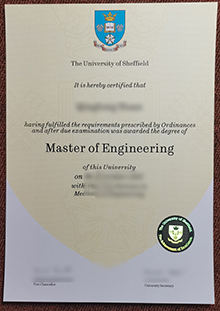 University of Sheffield degree certificate