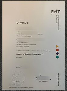 Berliner Hochschule Für Technik Urkunde sample