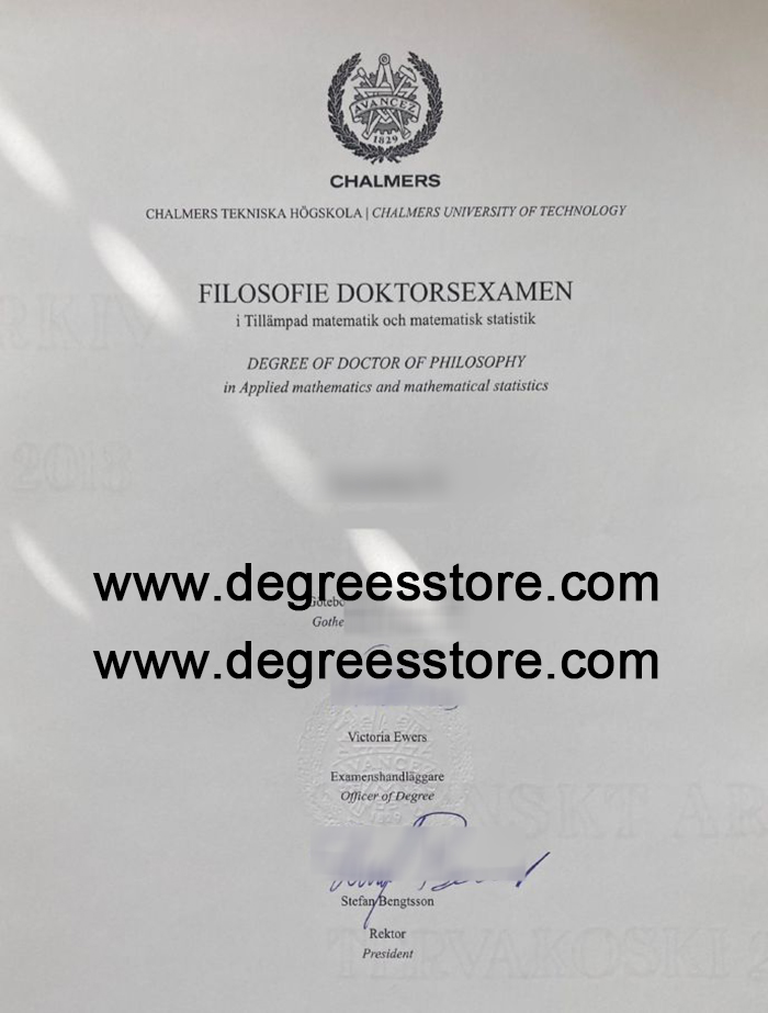 Chalmers University of Technology diploma