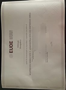 EUDE Business School diploma sample