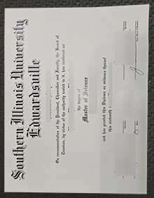 SIUE diploma, Southern Illinois University Edwardsville degree sample