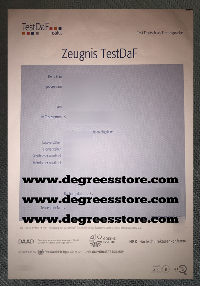 TestDaf Zeugnis