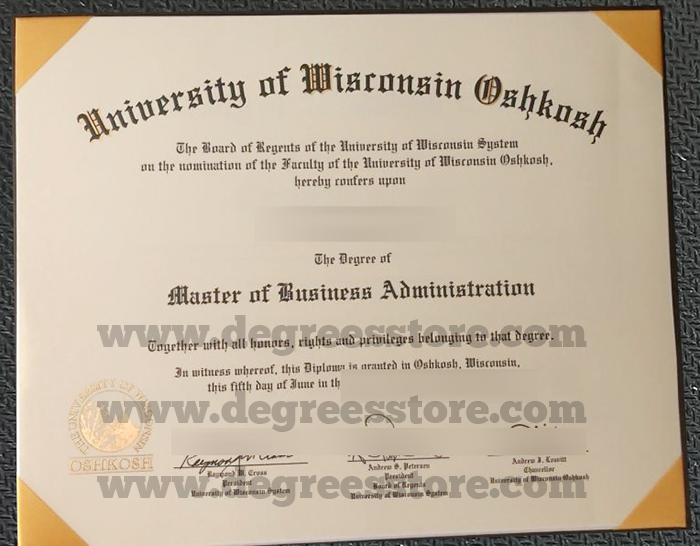 UW Oshkosh MBA diploma