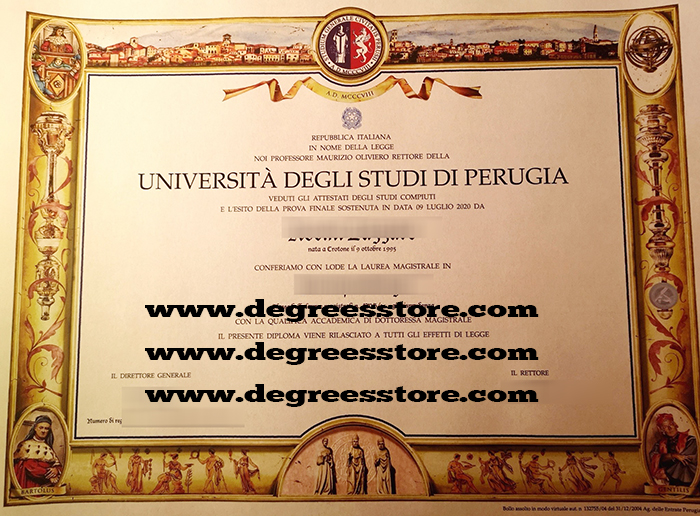 Università degli Studi di Perugia Laurea sample