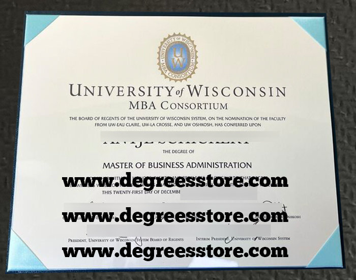 University of Wisconsin MBA consortium diploma