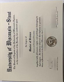 University of Wisconsin–Stout degree certificate