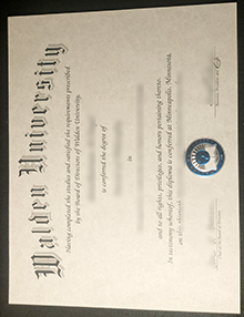 Walden University Degree certificate