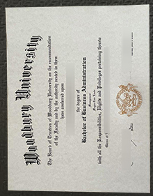 Woodbury University diploma certificate