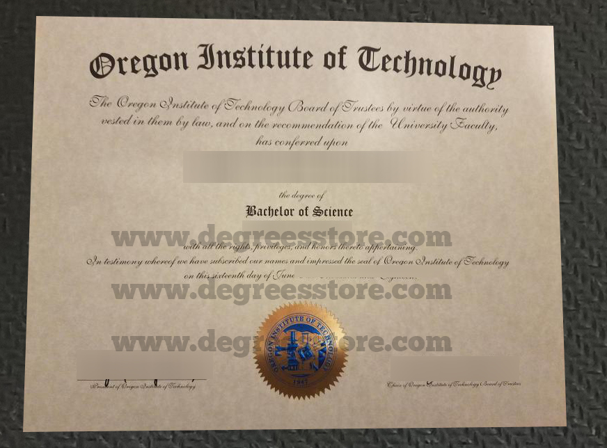 Oregon Institute of Technology diploma